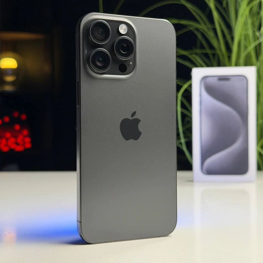 ВЖИВАНИЙ Б/У Apple iPhone 15 Pro Max 512GB Black Titanium (MU7C3) - Состояние: хороший | Аккумулятор: 100% | Комплектация: полный | Гарантия: 3 мес.
