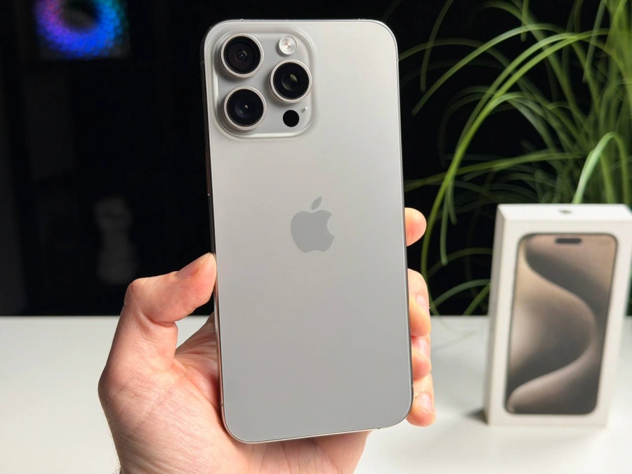 ВЖИВАНИЙ Б/У Apple iPhone 15 Pro Max 512GB Natural Titanium (MU7E3) - Состояние: хороший | Аккумулятор: 100% | Комплектация: полный | Гарантия: 3 мес.