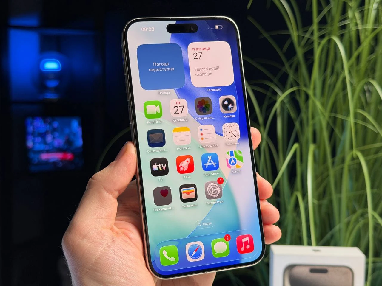 ВЖИВАНИЙ Б/У Apple iPhone 15 Pro Max 512GB Natural Titanium (MU7E3) - Состояние: хороший | Аккумулятор: 100% | Комплектация: полный | Гарантия: 3 мес.