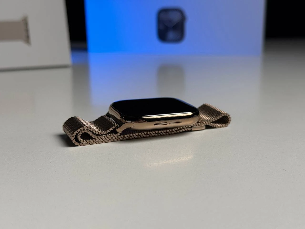 ВЖИВАНИЙ Б/У Apple Watch Series 10 GPS + Cellular 46mm Gold Titanium Case with Gold Milanese Loop - M/L (MX003) - Состояние: идеальный | Аккумулятор: 98% | Комплектация: полный | Гарантия: 3 мес.