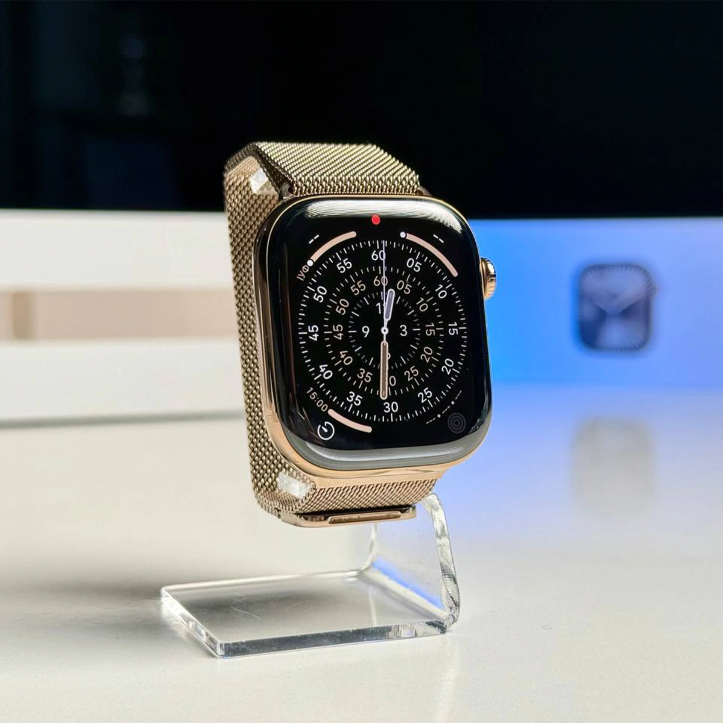 ВЖИВАНИЙ Б/У Apple Watch Series 10 GPS + Cellular 46mm Gold Titanium Case with Gold Milanese Loop - M/L (MX003) - Состояние: идеальный | Аккумулятор: 98% | Комплектация: полный | Гарантия: 3 мес.