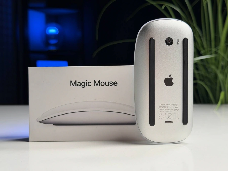 ВЖИВАНИЙ Б/У Мышь Apple Magic Mouse [Lightning] - White Multi-Touch Surface (MK2E3) - Состояние: хороший | Комплектация: полный | Гарантия: 3 мес.