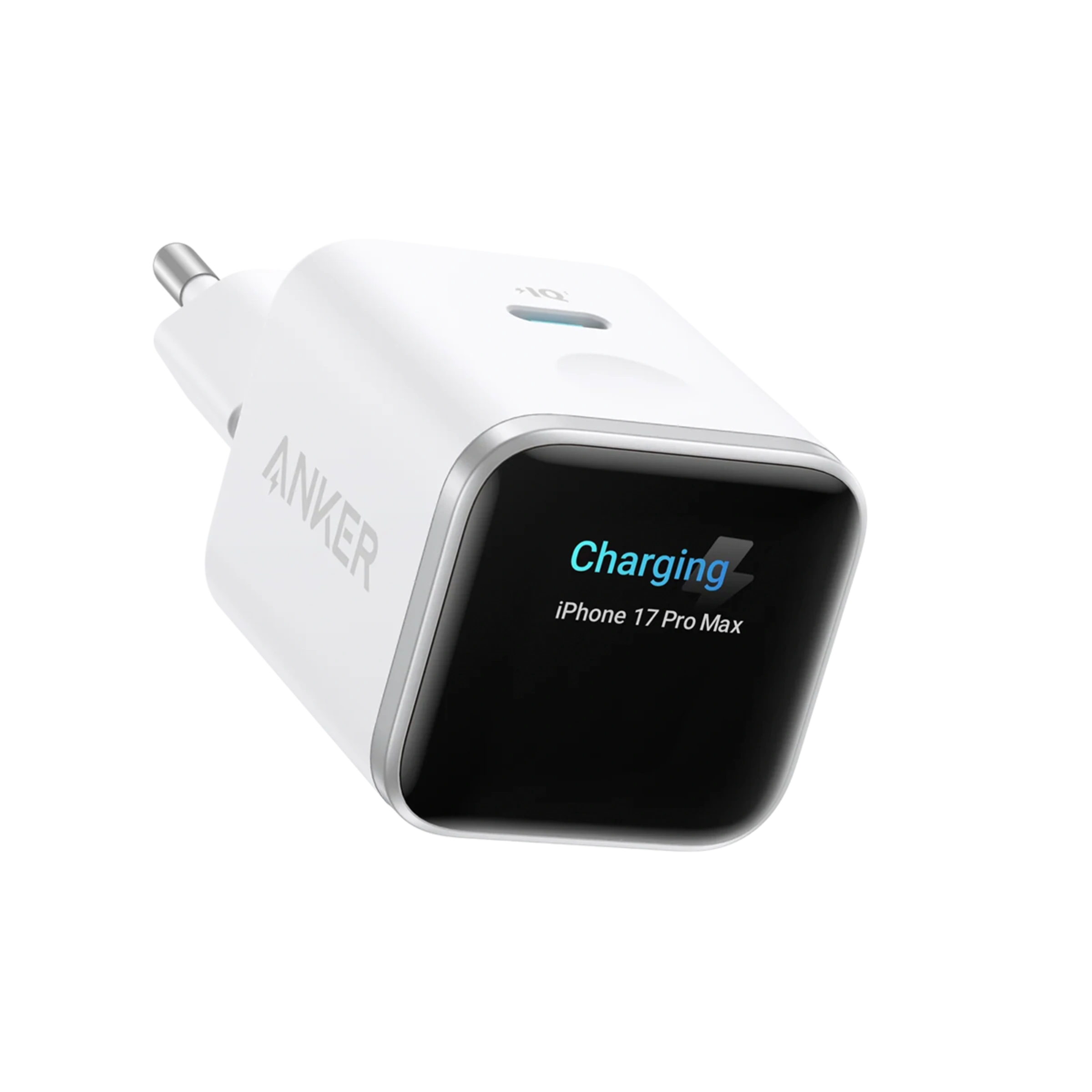 Зарядний пристрій Anker Nano Charger 45W with Smart Display - Aurora White (A121D321)