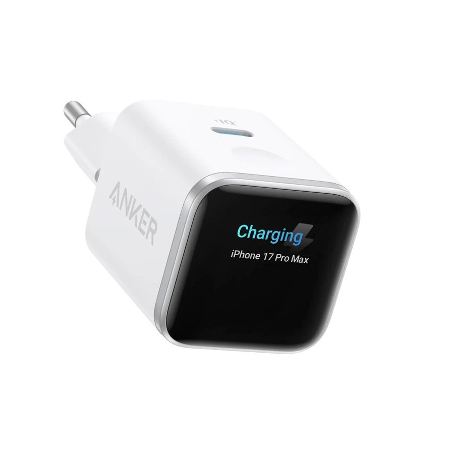 Зарядний пристрій Anker Nano Charger 45W with Smart Display - Aurora White (A121D321)