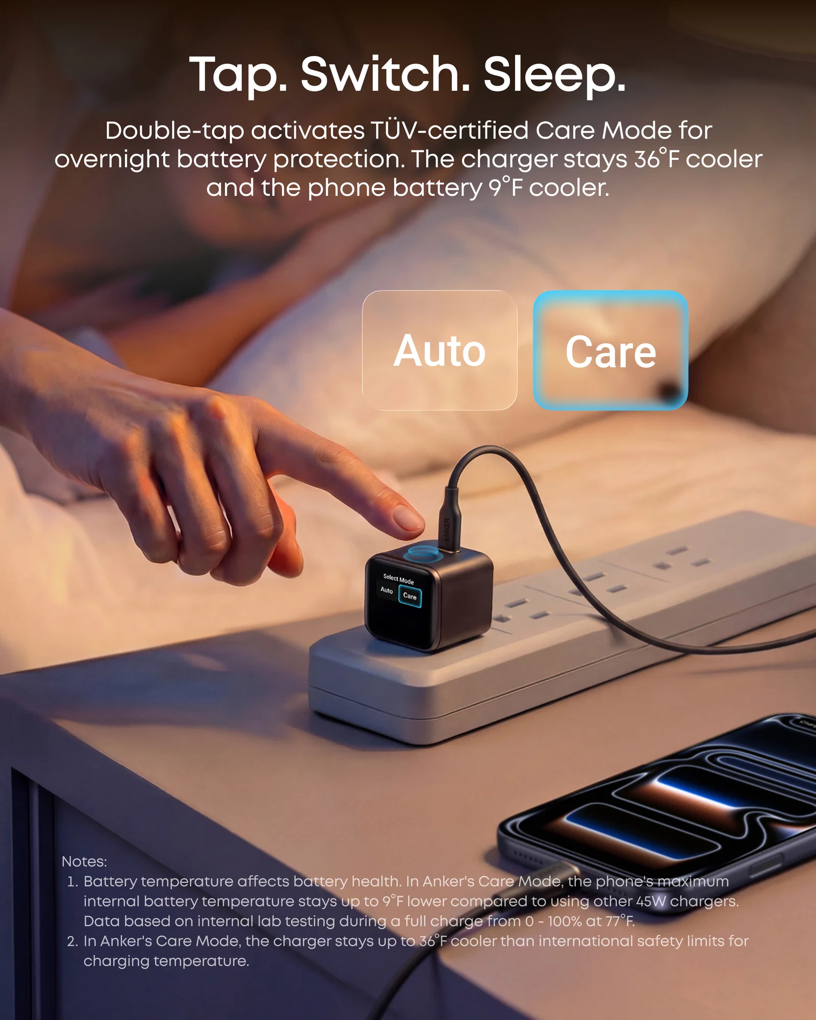 Зарядний пристрій Anker Nano Charger 45W with Smart Display - Black Stone (A121D311)