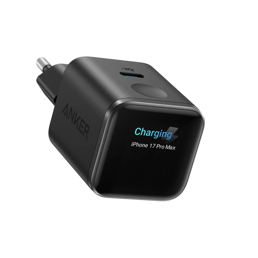 Зарядний пристрій Anker Nano Charger 45W with Smart Display - Black Stone (A121D311)