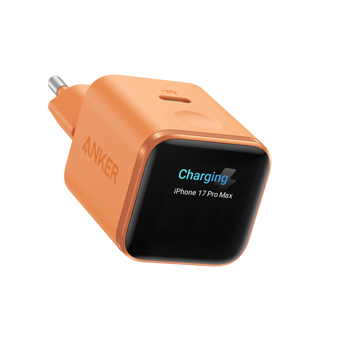 Зарядний пристрій Anker Nano Charger 45W with Smart Display - Orange (A121D3O1)