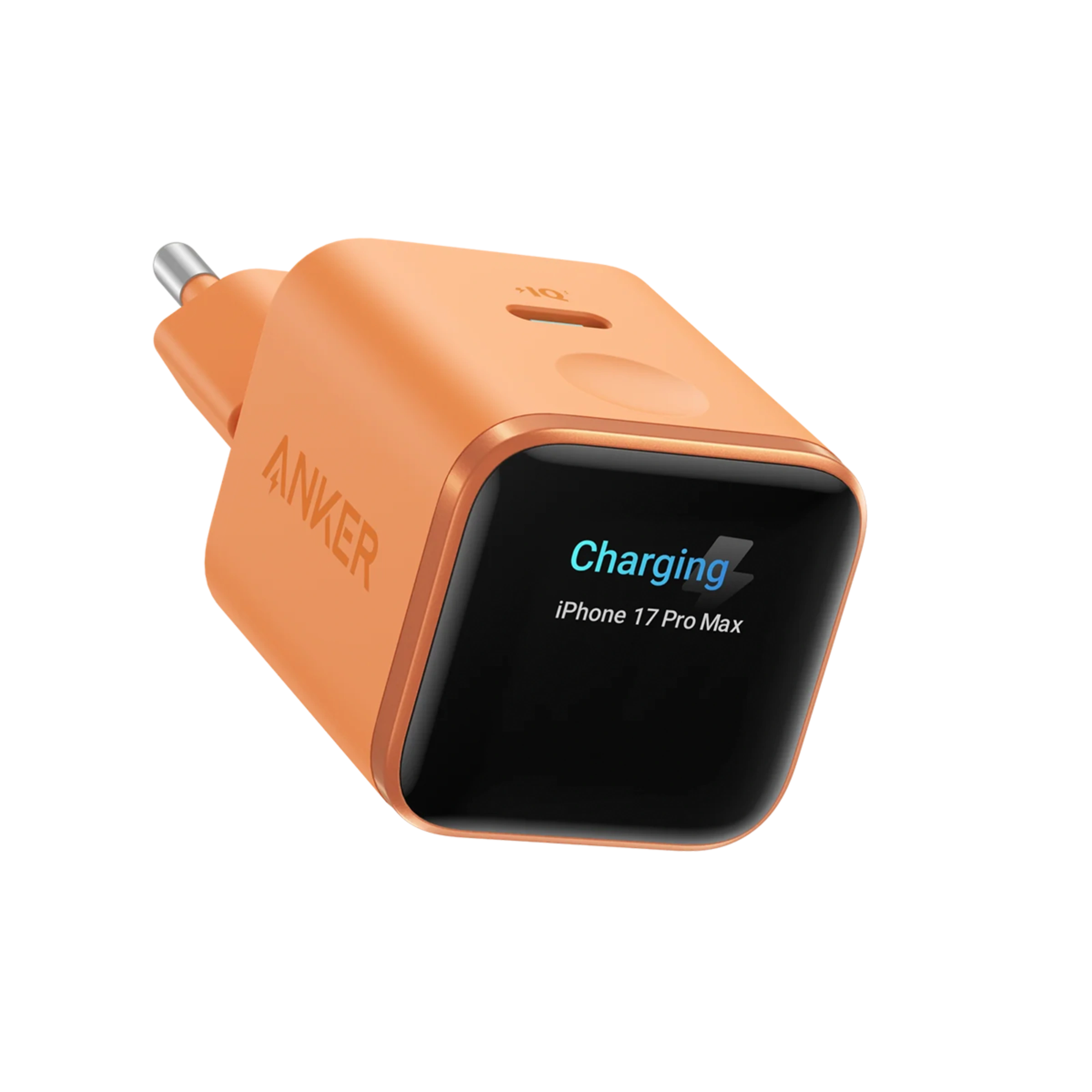 Зарядний пристрій Anker Nano Charger 45W with Smart Display - Orange (A121D3O1)