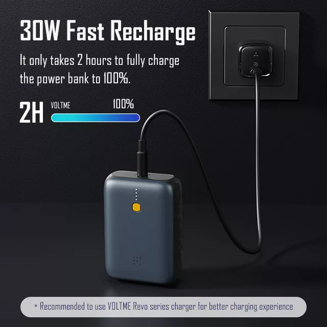 Зовнішній акумулятор [павербанк] VOLTME Hypercore 10K Pro 10000mAh - Deep Blue (B3025)