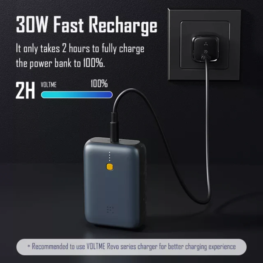 Зовнішній акумулятор [павербанк] VOLTME Hypercore 10K Pro 10000mAh - Deep Blue (B3025)