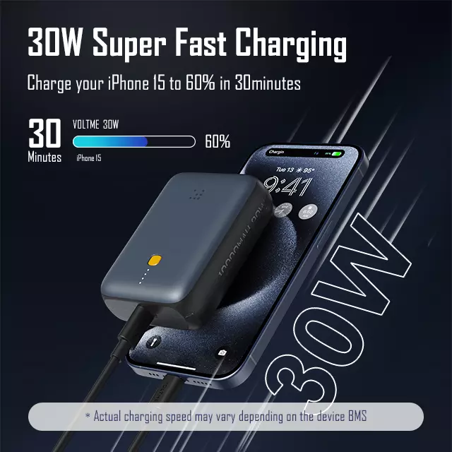 Зовнішній акумулятор [павербанк] VOLTME Hypercore 10K Pro 10000mAh - Deep Blue (B3025)