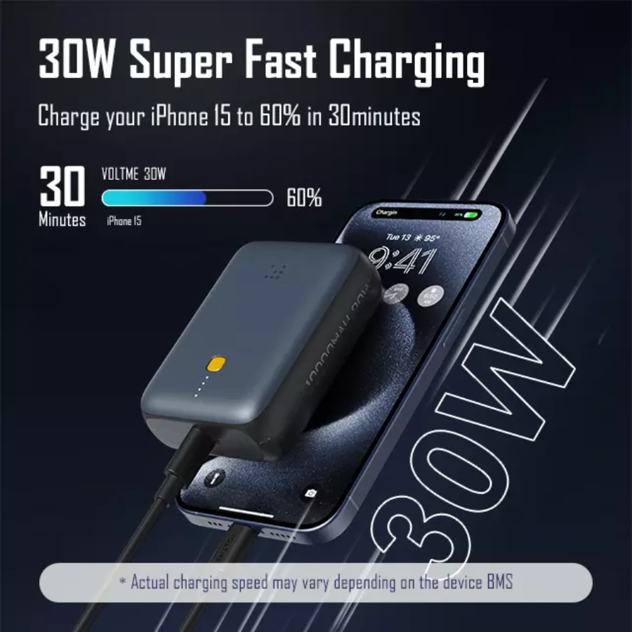 Зовнішній акумулятор [павербанк] VOLTME Hypercore 10K Pro 10000mAh - Deep Blue (B3025)