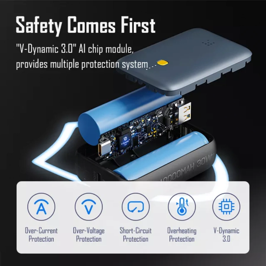 Зовнішній акумулятор [павербанк] VOLTME Hypercore 10K Pro 10000mAh - Deep Blue (B3025)