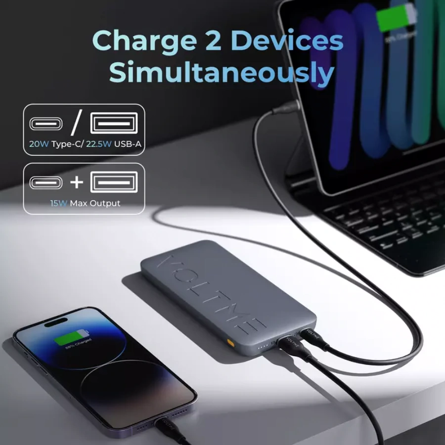 Зовнішній акумулятор [павербанк] VOLTME Hypercore 20K Power Bank 20000mAh - Deep Blue (B3010)