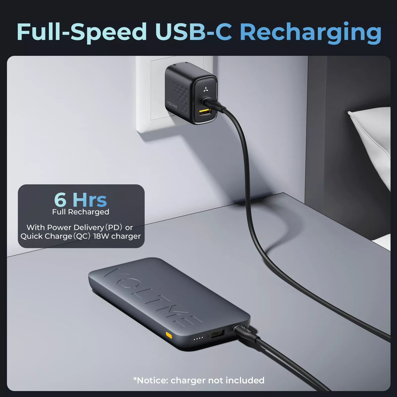Зовнішній акумулятор [павербанк] VOLTME Hypercore 20K Power Bank 20000mAh - Deep Blue (B3010)