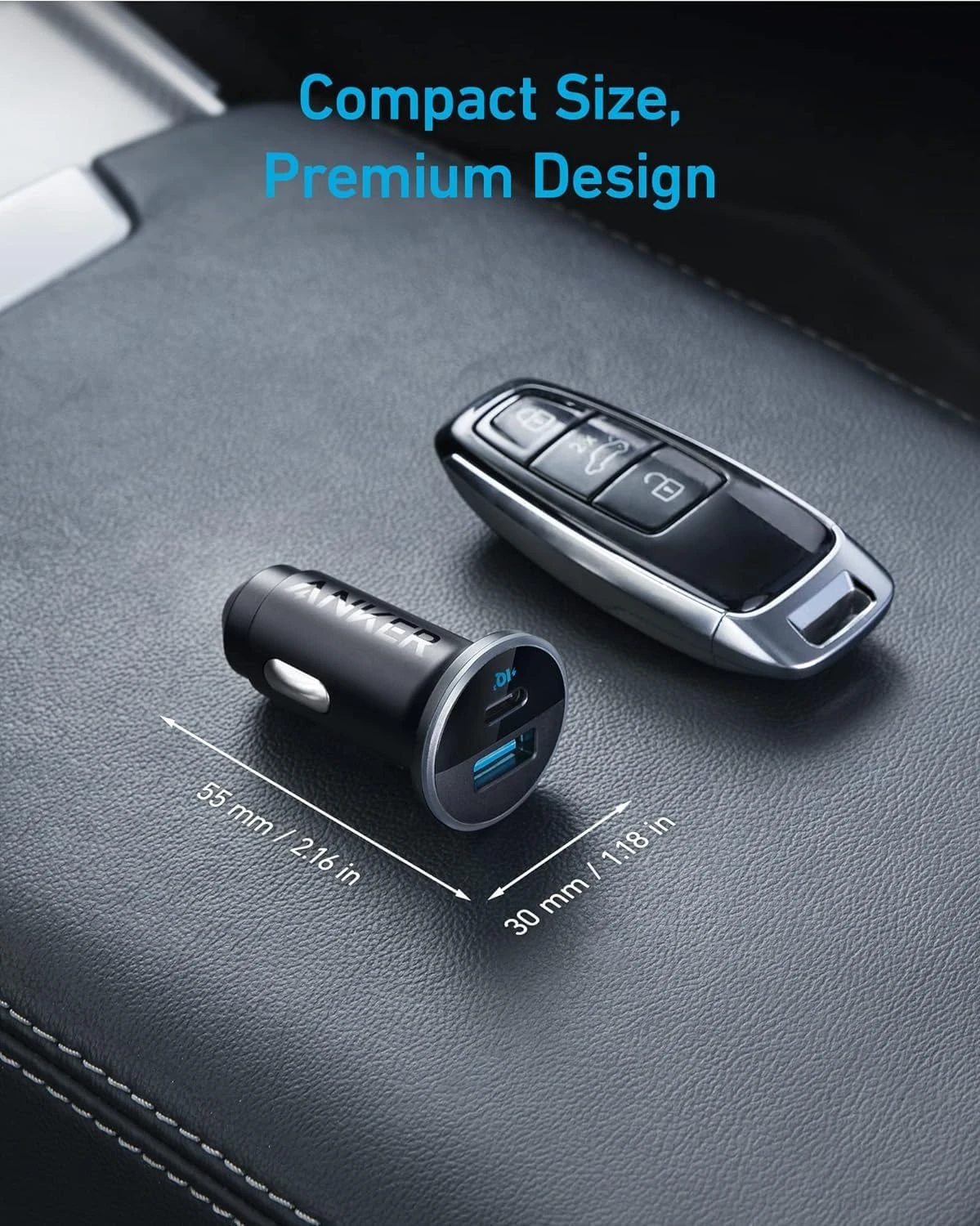 Автомобільний зарядний пристрій Anker 323 Car Charger 52.5W - Black (A2735G11)