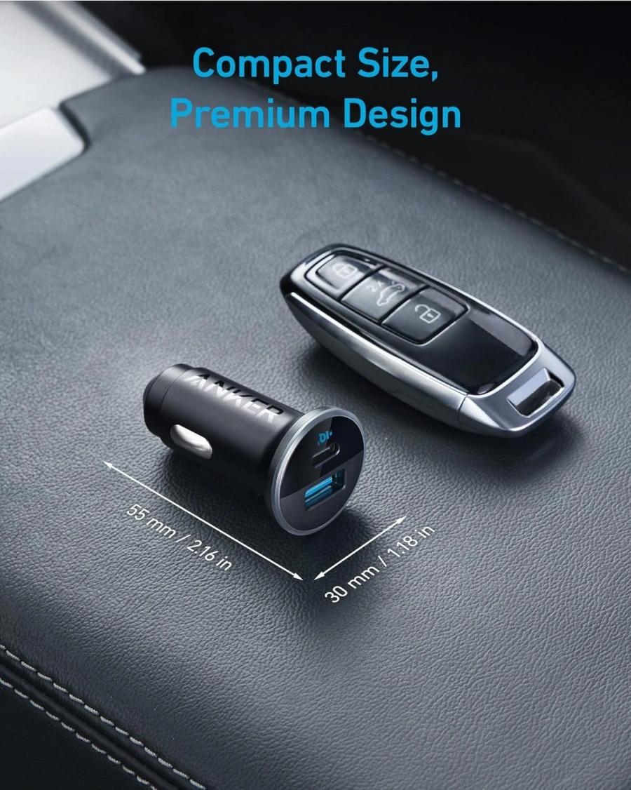 Автомобільний зарядний пристрій Anker 323 Car Charger 52.5W - Black (A2735G11)
