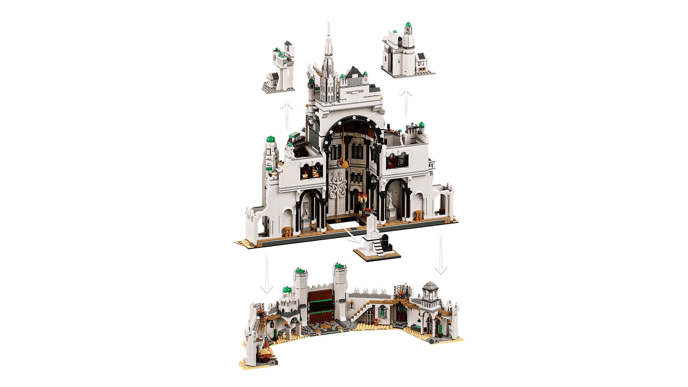 Блоковий конструктор LEGO Icons Володар Перснів: Мінас Тіріт (11377)