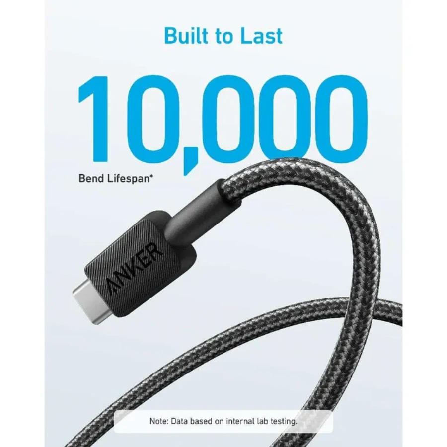 Кабель Anker 322 USB-A to USB-C Cable 0.9m - White (A81H5H21, A81H5G21)
