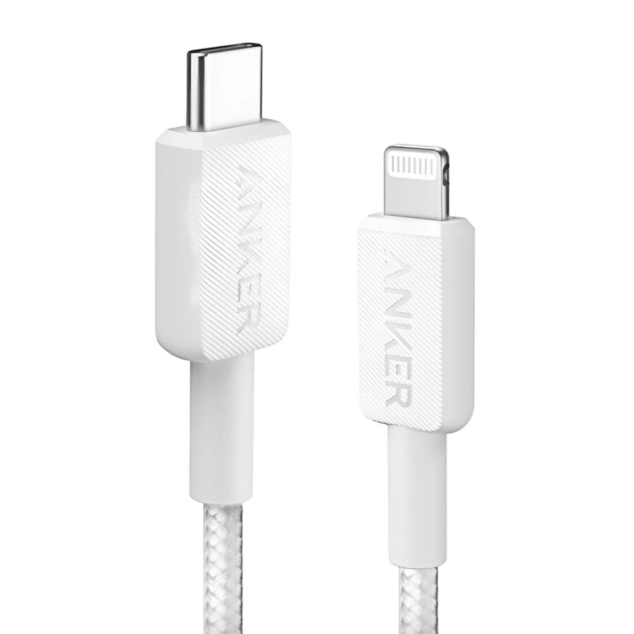 Кабель Anker 322 USB-C to Lightning Cable 1.8m - White (A81B6H21, A81B6G21)