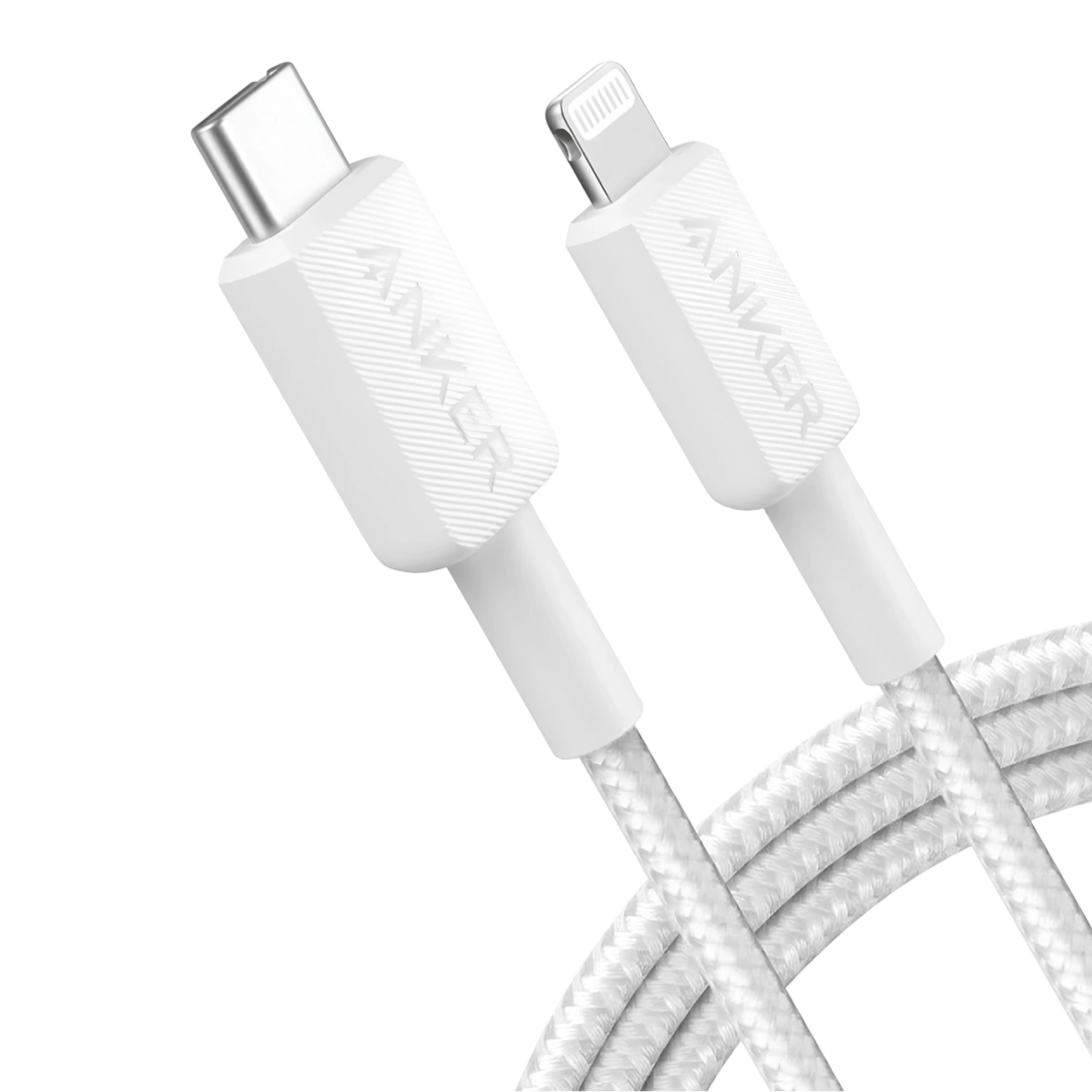 Кабель Anker 322 USB-C to Lightning Cable 0.9m - White (A81B5H21, A81B5G21)