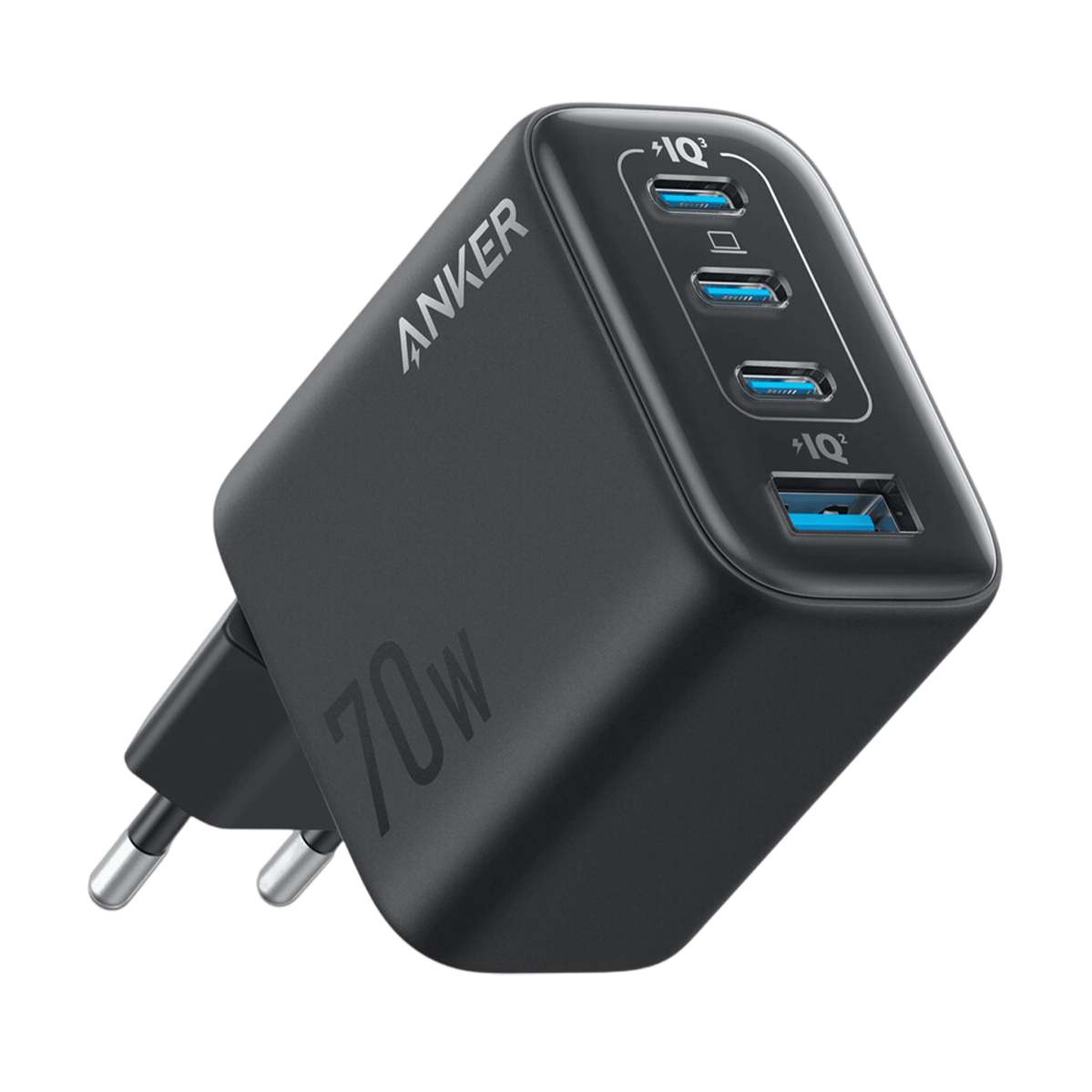 Сетевое зарядное устройство Anker Charger 70W 3xUSB‑C + 1xUSB‑A - Black (A121CG11)