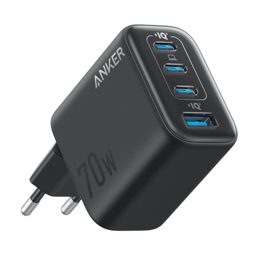 Сетевое зарядное устройство Anker Charger 70W 3xUSB‑C + 1xUSB‑A - Black (A121CG11)