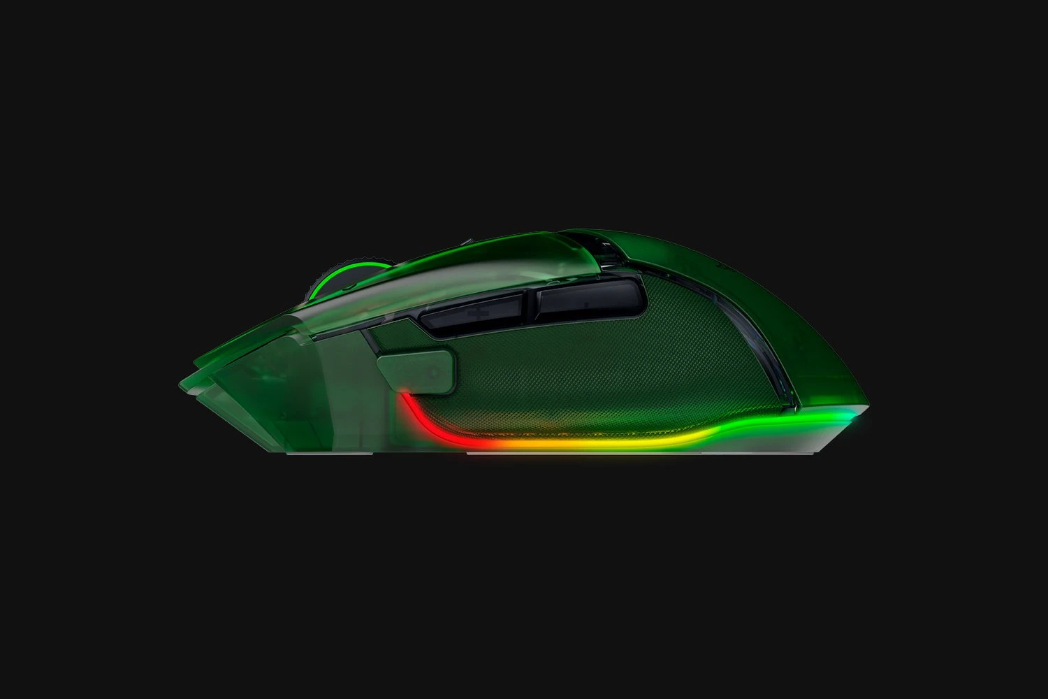 Миша Razer Basilisk V3 Pro 35K Fully Customizable Wireless Ergonomic RGB Gaming Mouse - Phantom Green Edition (RZ01-05240300-R3G1)