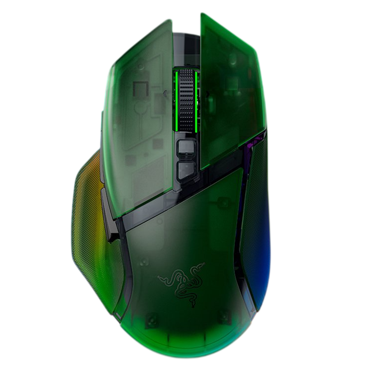 Миша Razer Basilisk V3 Pro 35K Fully Customizable Wireless Ergonomic RGB Gaming Mouse - Phantom Green Edition (RZ01-05240300-R3G1)