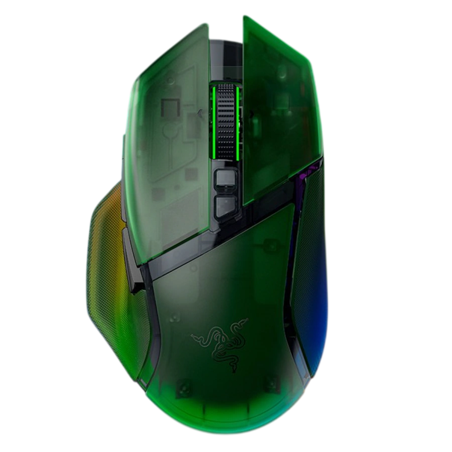 Миша Razer Basilisk V3 Pro 35K Fully Customizable Wireless Ergonomic RGB Gaming Mouse - Phantom Green Edition (RZ01-05240300-R3G1)