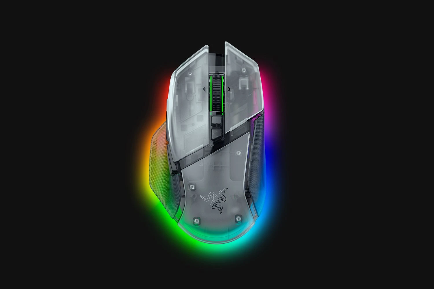 Миша Razer Basilisk V3 Pro 35K Fully Customizable Wireless Ergonomic RGB Gaming Mouse - Phantom White Edition (RZ01-05240400-R3G1)