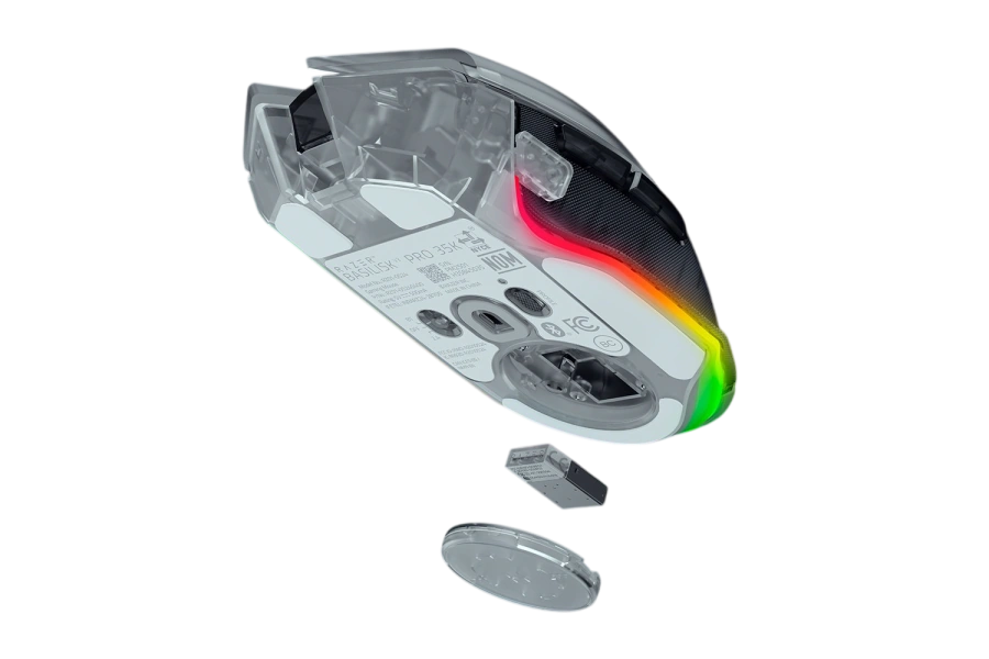 Миша Razer Basilisk V3 Pro 35K Fully Customizable Wireless Ergonomic RGB Gaming Mouse - Phantom White Edition (RZ01-05240400-R3G1)