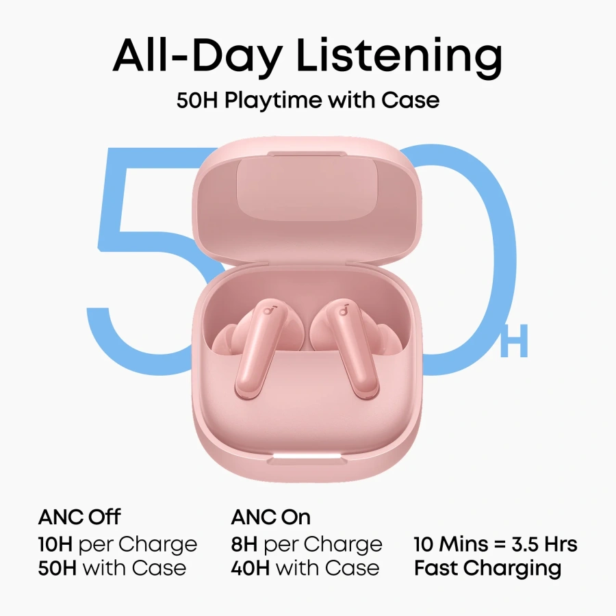 Навушники Anker SoundCore R60i NC [P31i] - Pink (D1202G51)