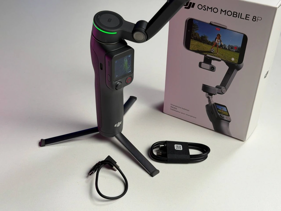 OPEN BOX Стабилизатор для смартфонов DJI Osmo Mobile 8P Advanced Tracking Combo (CP.OS.00000564.02) - Состояние: идеальное | Аккумулятор: 100% | Комплектация: полный | Гарантия: 3 мес.