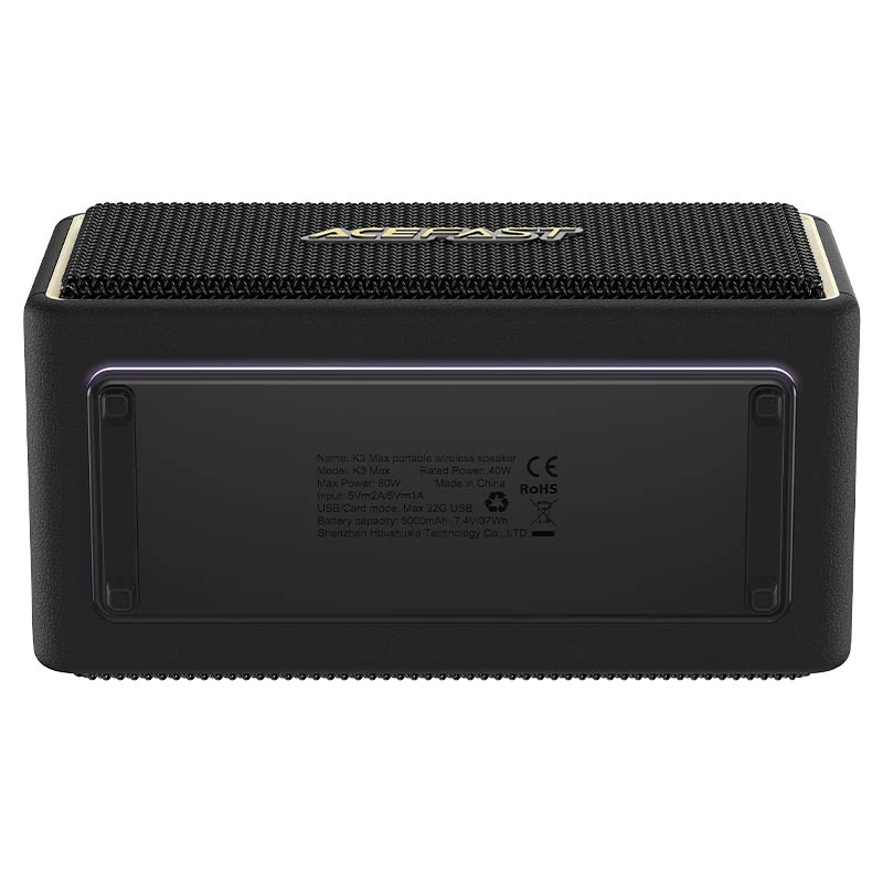 Портативная колонка ACEFAST K3 Max Portable Wireless Speaker - Black (6974316285038)