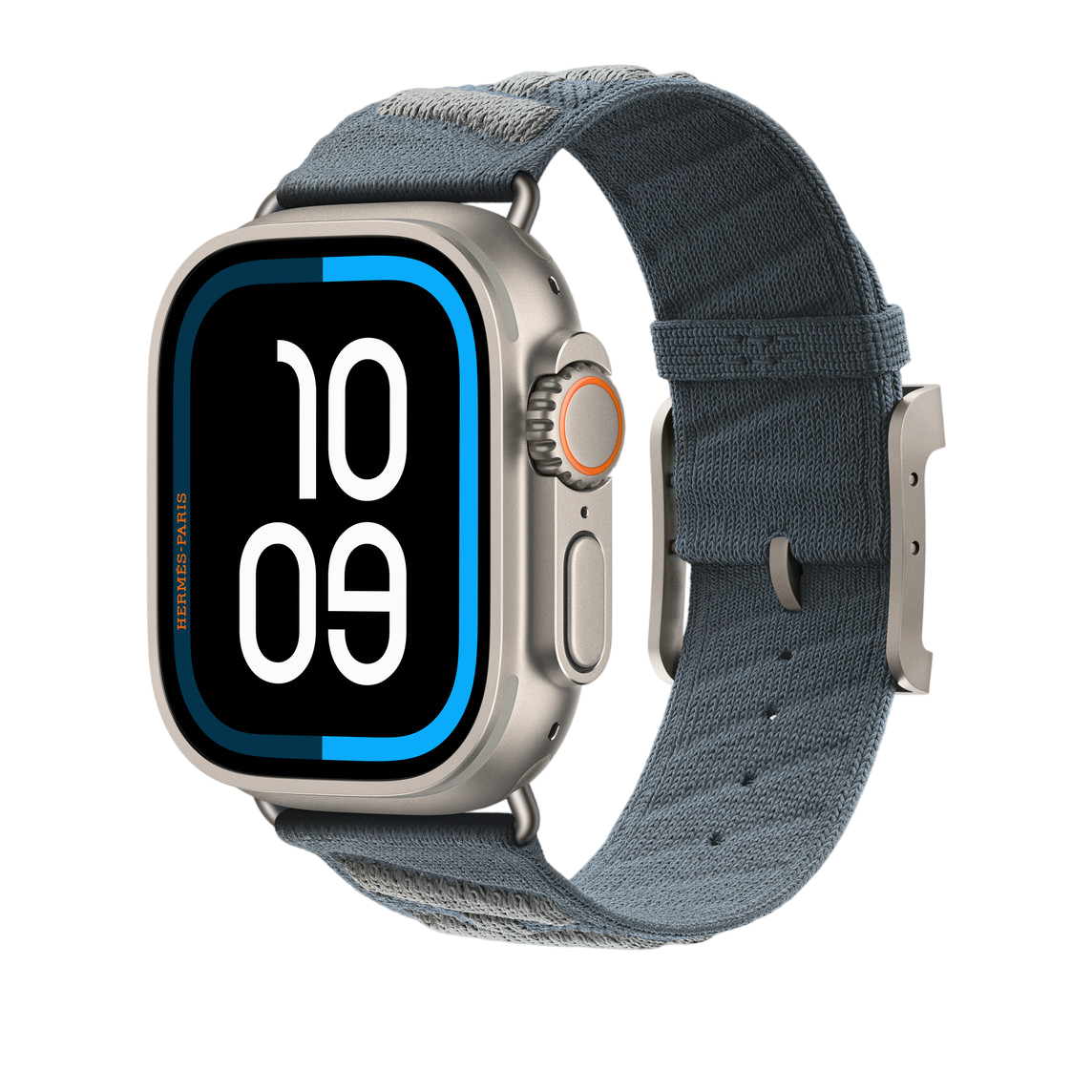 Ремешок Apple Watch Hermès En Mer 42/44/45/49mm - Bleu Gris/Bleu Glacier (MHXU4)