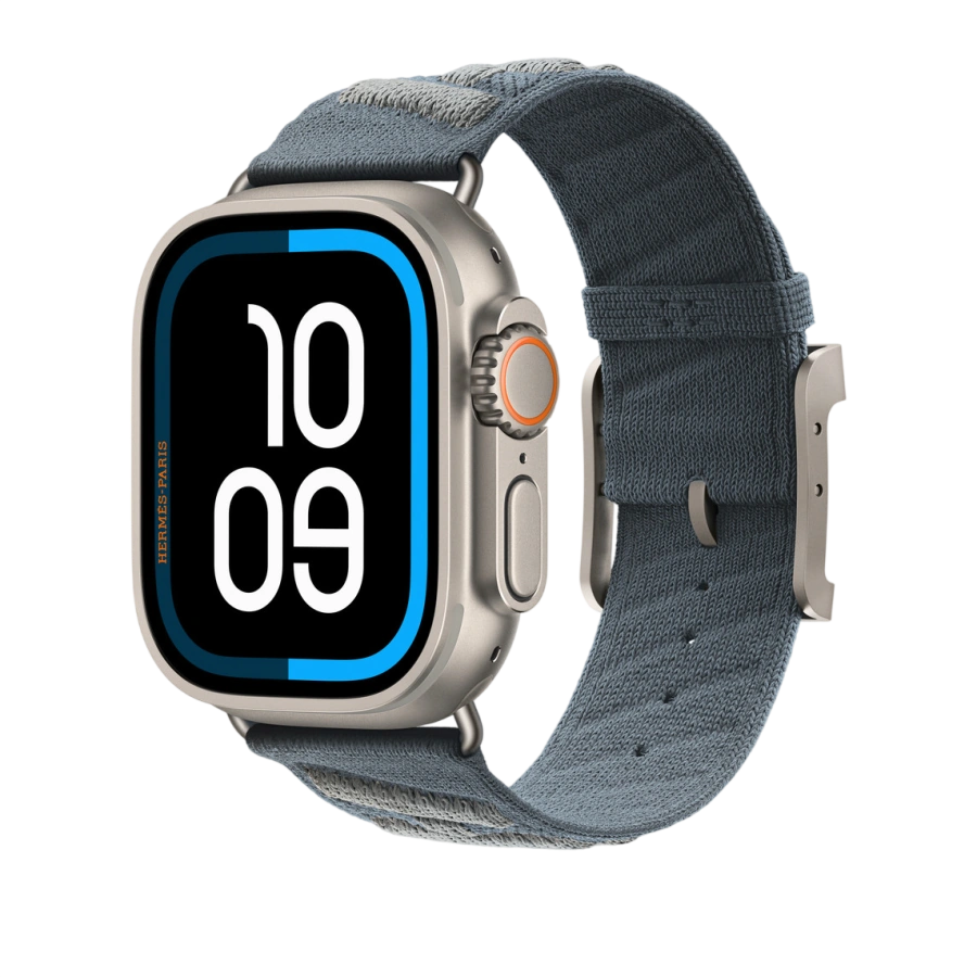 Ремешок Apple Watch Hermès En Mer 42/44/45/49mm - Bleu Gris/Bleu Glacier (MHXU4)