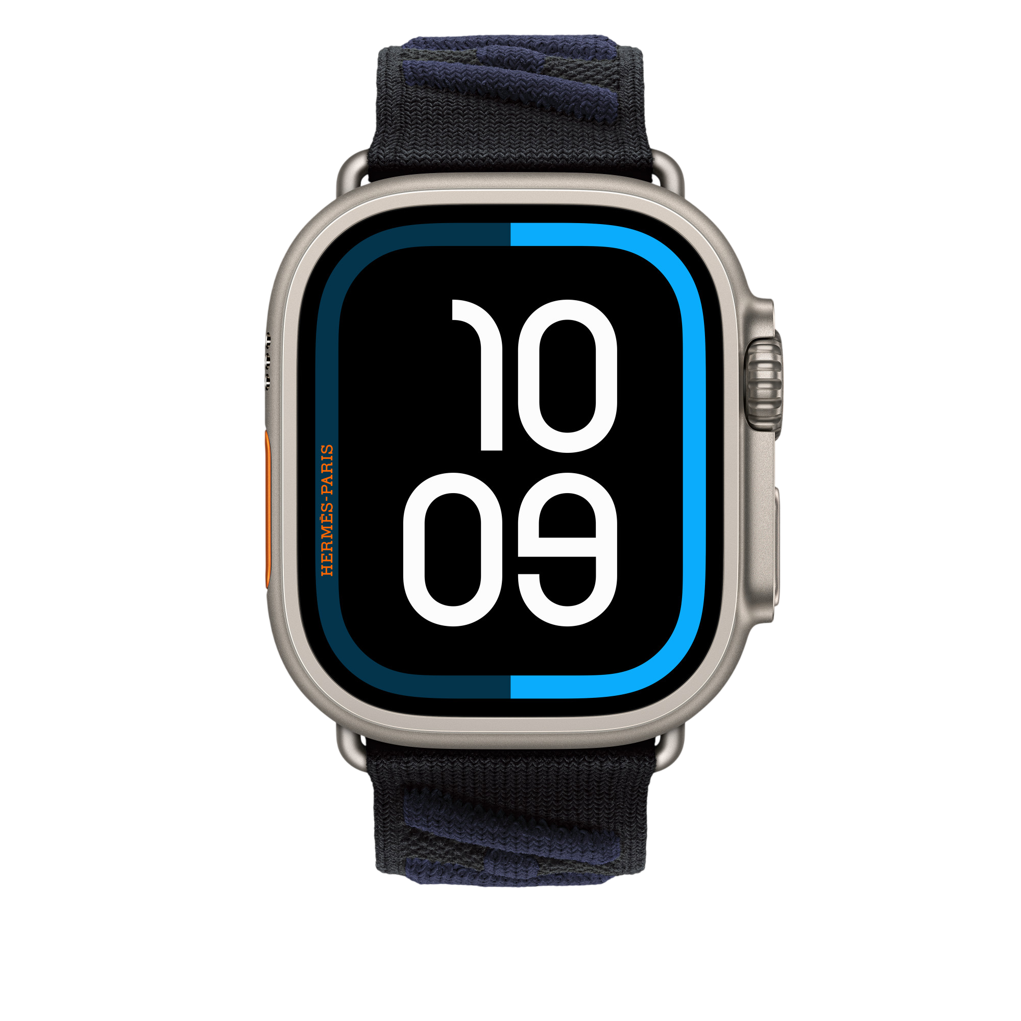Ремешок Apple Watch Hermès En Mer 42/44/45/49mm - Noir/Bleu Nuit (MHXT4)
