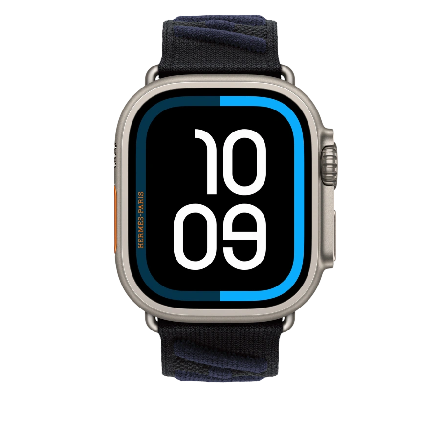 Ремешок Apple Watch Hermès En Mer 42/44/45/49mm - Noir/Bleu Nuit (MHXT4)