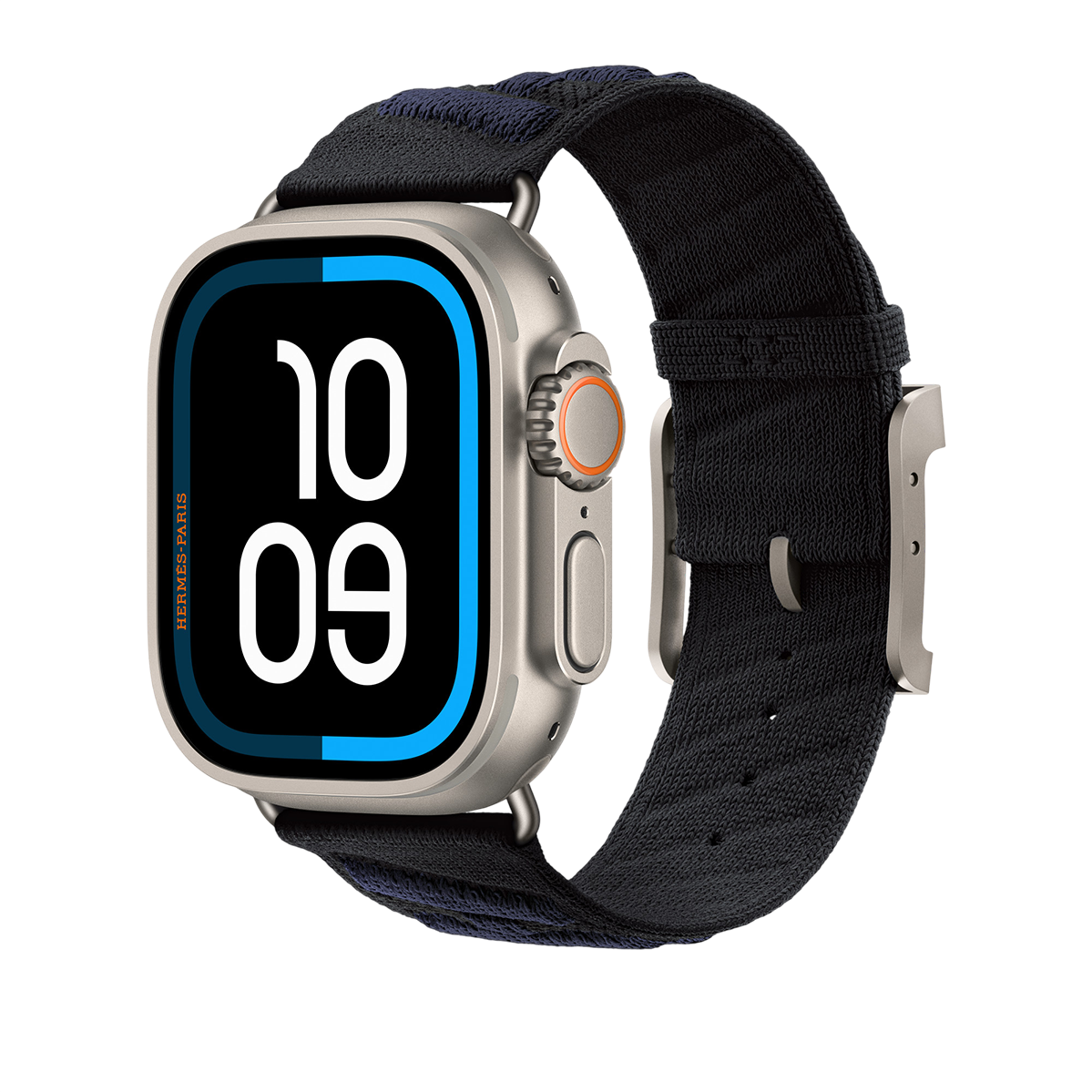 Ремешок Apple Watch Hermès En Mer 42/44/45/49mm - Noir/Bleu Nuit (MHXT4)
