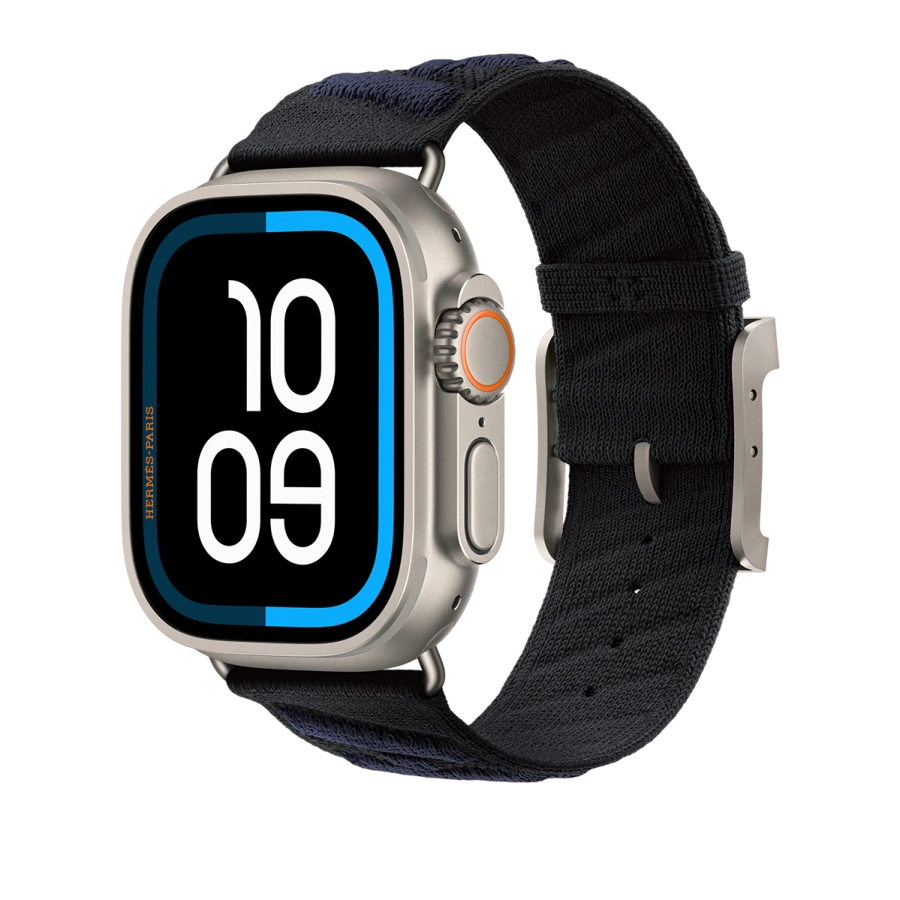 Ремешок Apple Watch Hermès En Mer 42/44/45/49mm - Noir/Bleu Nuit (MHXT4)