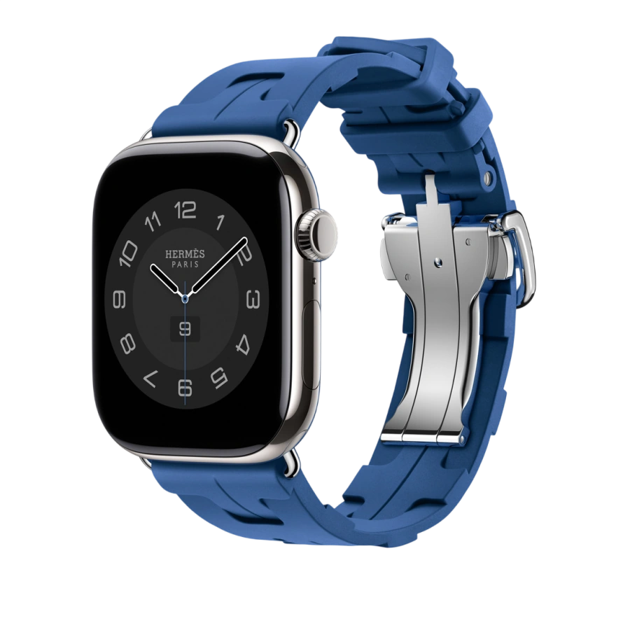 Ремешок Apple Watch Hermès Kilim Single Tour 42/44/45/49mm - Bleu de France (MXJR3)