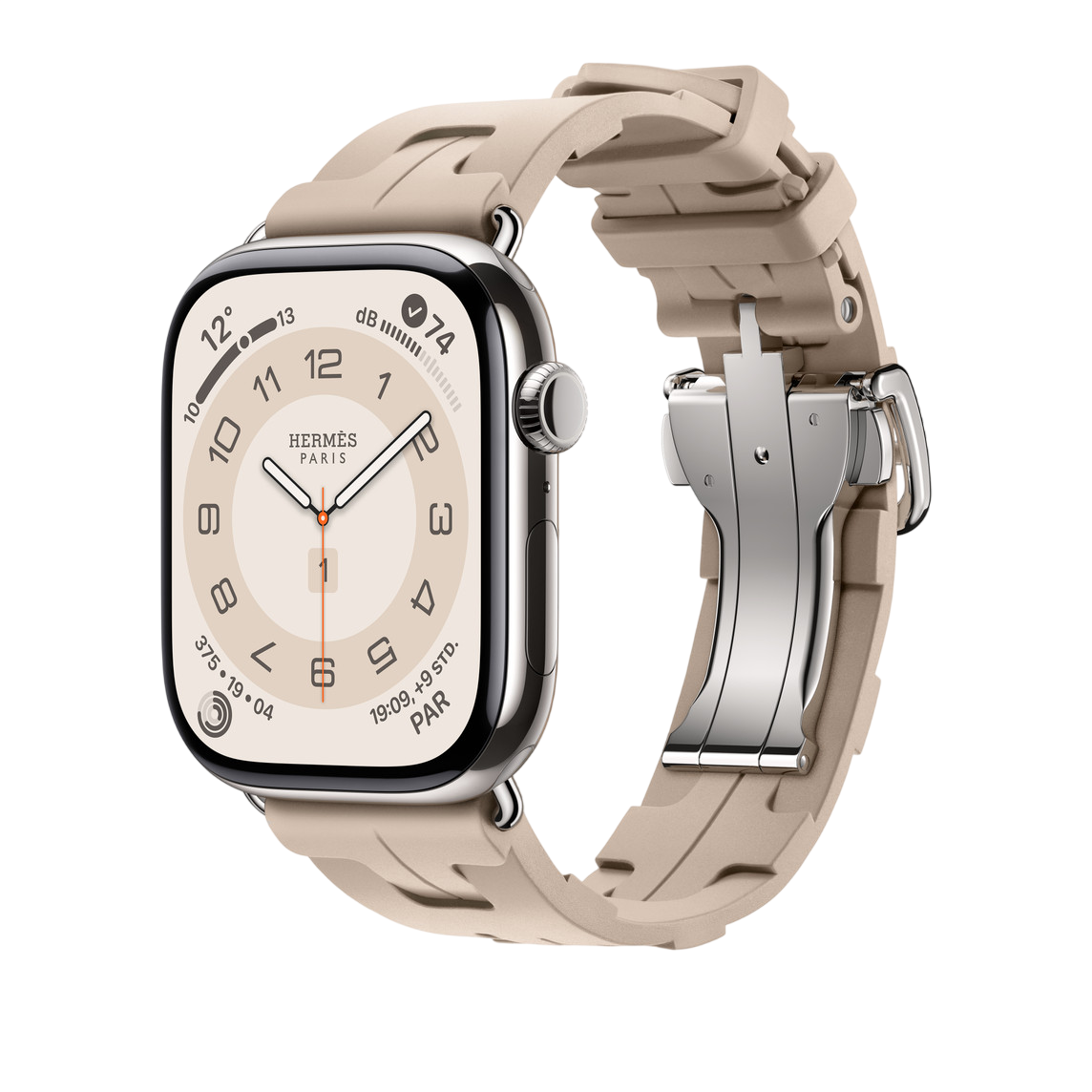 Ремешок Apple Watch Hermès Kilim Single Tour 42/44/45/49mm - Grège (MHXE4)
