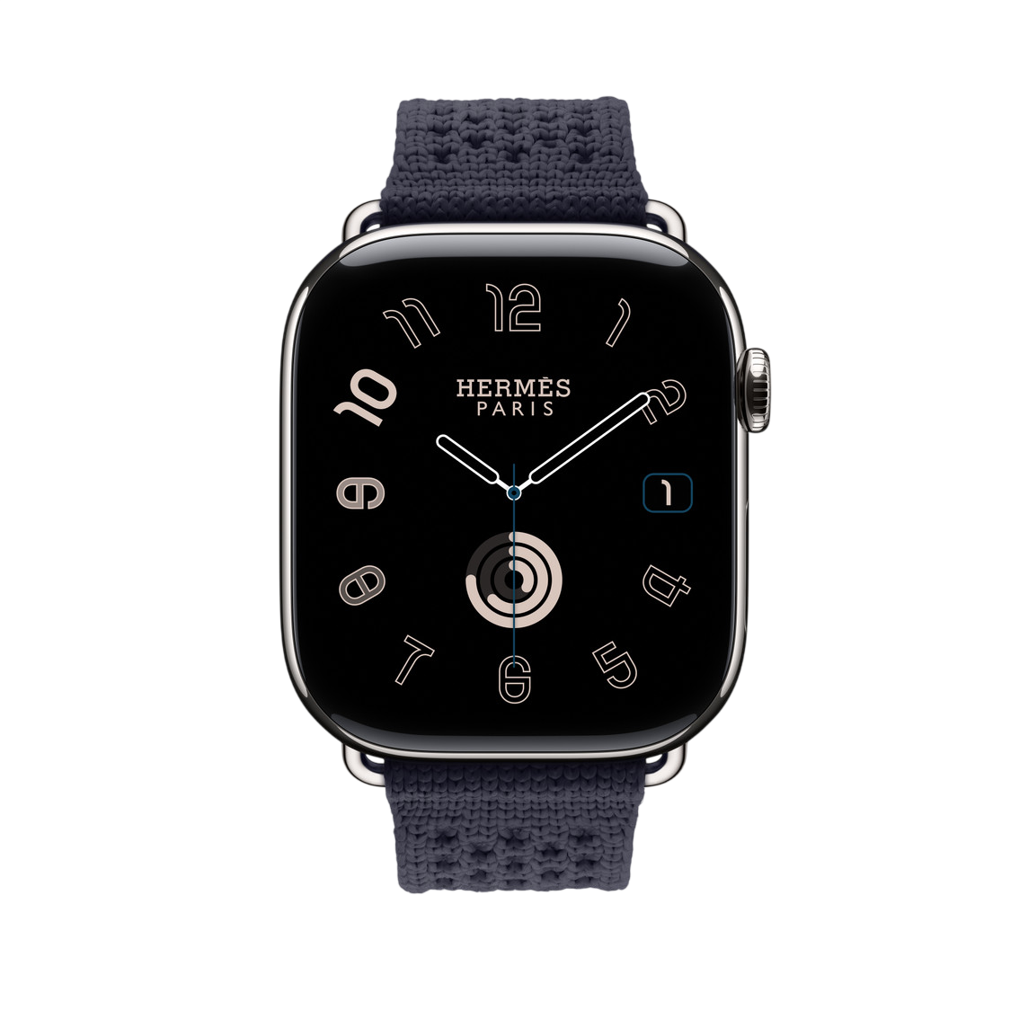 Ремешок Apple Watch Hermès Néo Tricot 42/44/45/49mm - Bleu Nuit (MHXQ4)
