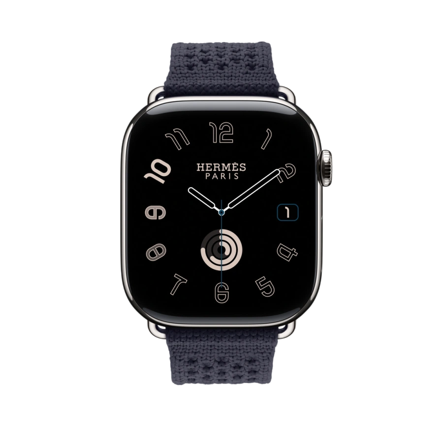 Ремешок Apple Watch Hermès Néo Tricot 42/44/45/49mm - Bleu Nuit (MHXQ4)