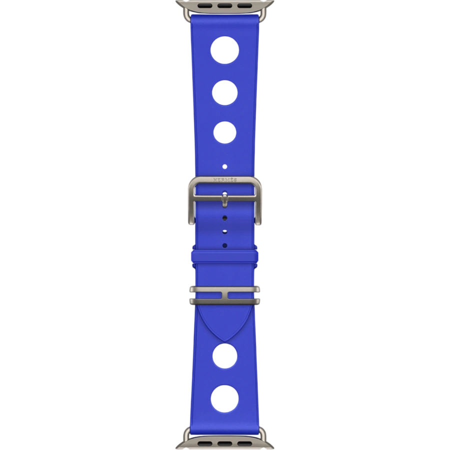 Ремешок Apple Watch Hermès Scub’H Diving 42/44/45/49mm - Bleu Néon (MHXX4)
