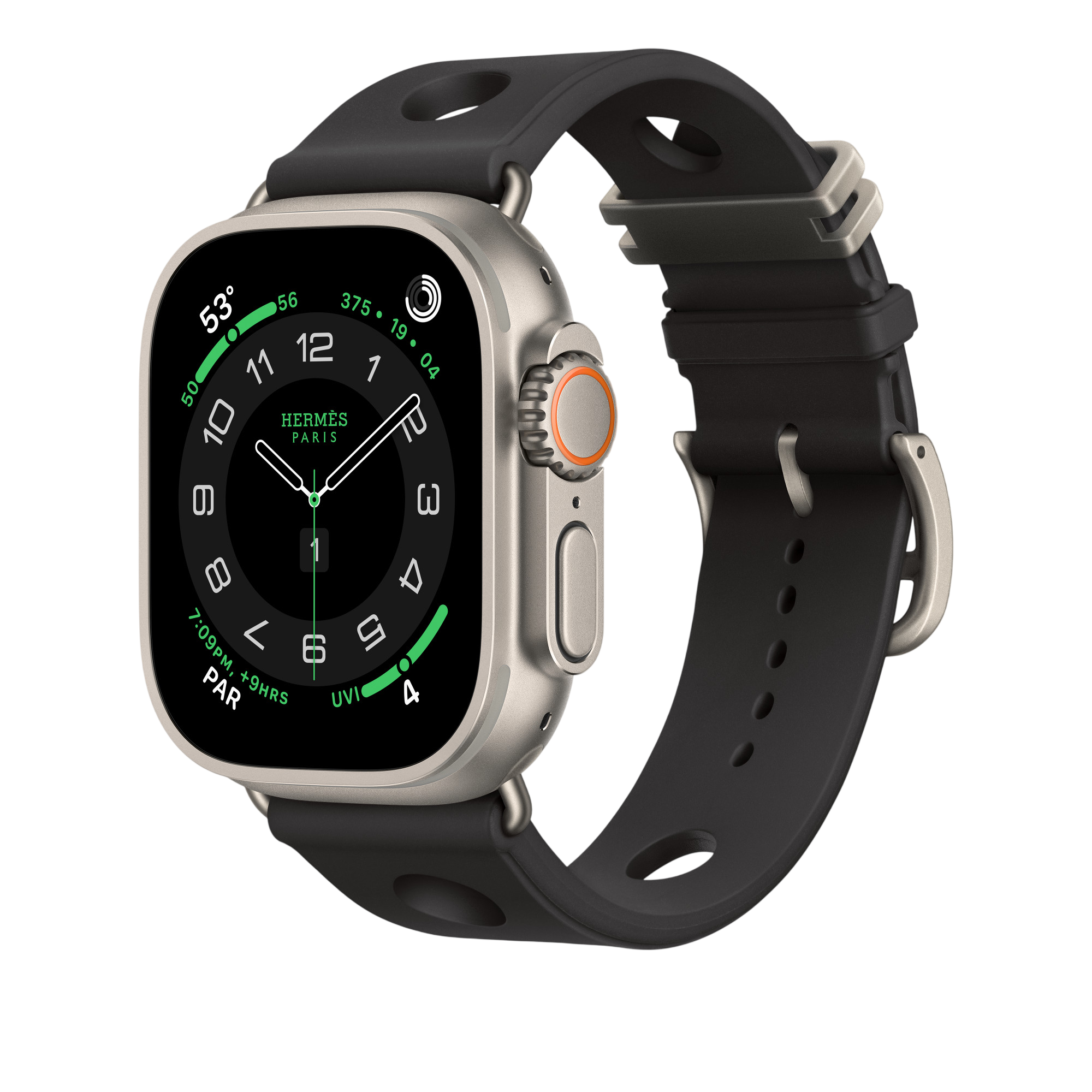 Ремешок Apple Watch Hermès Scub’H Diving 42/44/45/49mm - Noir (MHXV4)