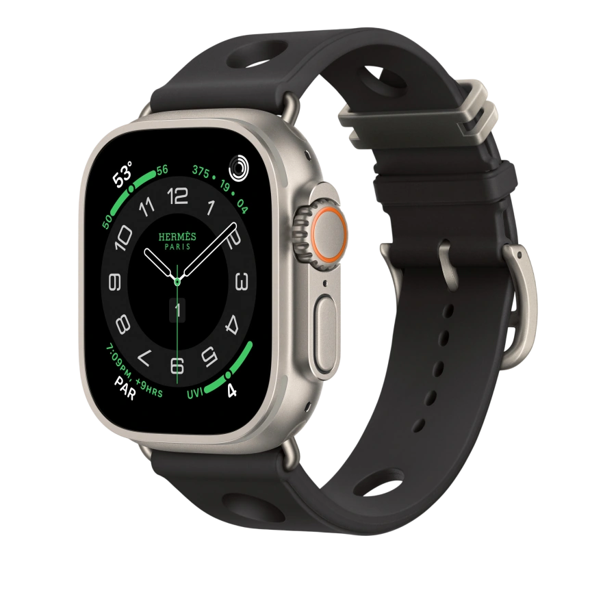 Ремешок Apple Watch Hermès Scub’H Diving 42/44/45/49mm - Noir (MHXV4)
