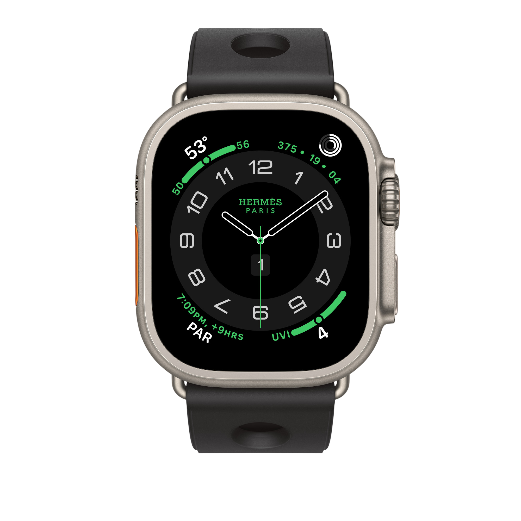 Ремешок Apple Watch Hermès Scub’H Diving 42/44/45/49mm - Noir (MHXV4)