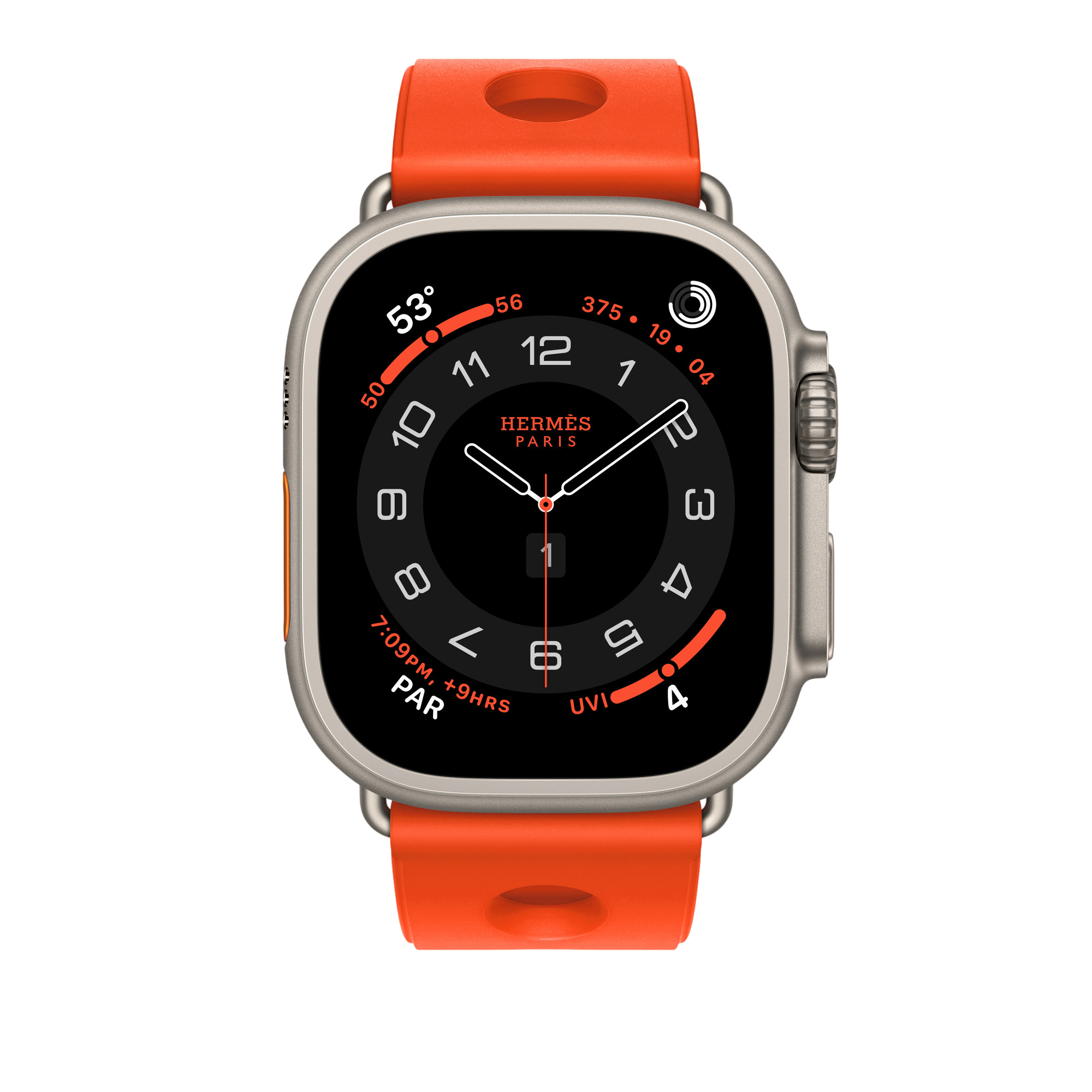 Ремешок Apple Watch Hermès Scub’H Diving 42/44/45/49mm - Orange Néon (MHXW4)